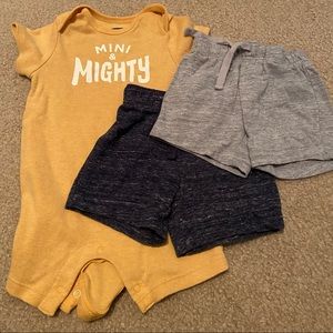 Old Navy boys romper and shorts size 3-6 months